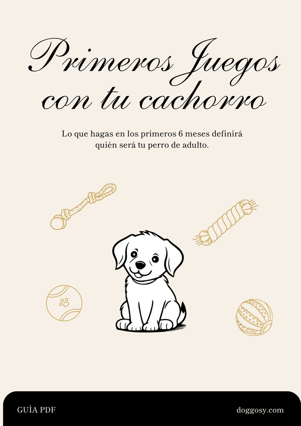 Guía digital Primeros juegos con tu cachorro - Ebook PDF para cachorros de 0 a 6 meses
