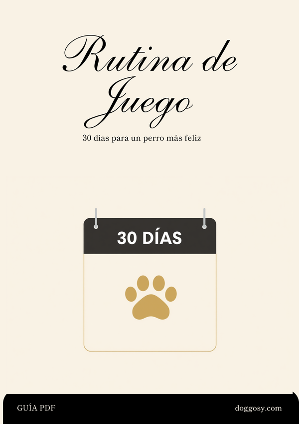 Guía digital Rutina de juego 30 días - Ebook PDF con programa de actividades para perros